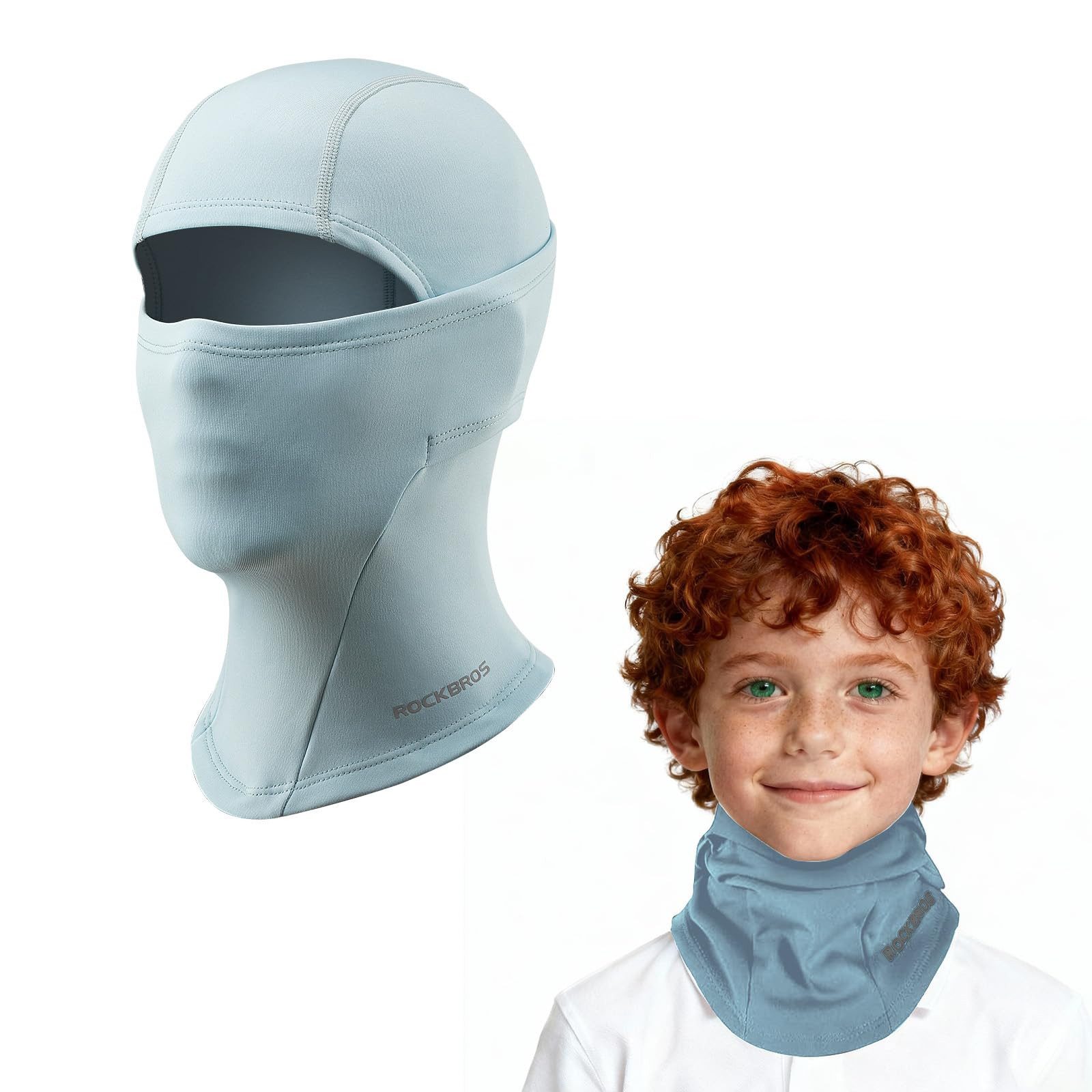 ROCKBROS Sturmhaube Winter Balaclava Warm Thermo Gesichtshaube Skimaske für Outdoor Sports Radfahren, Skifahren, Laufen Mädchen/Jungen