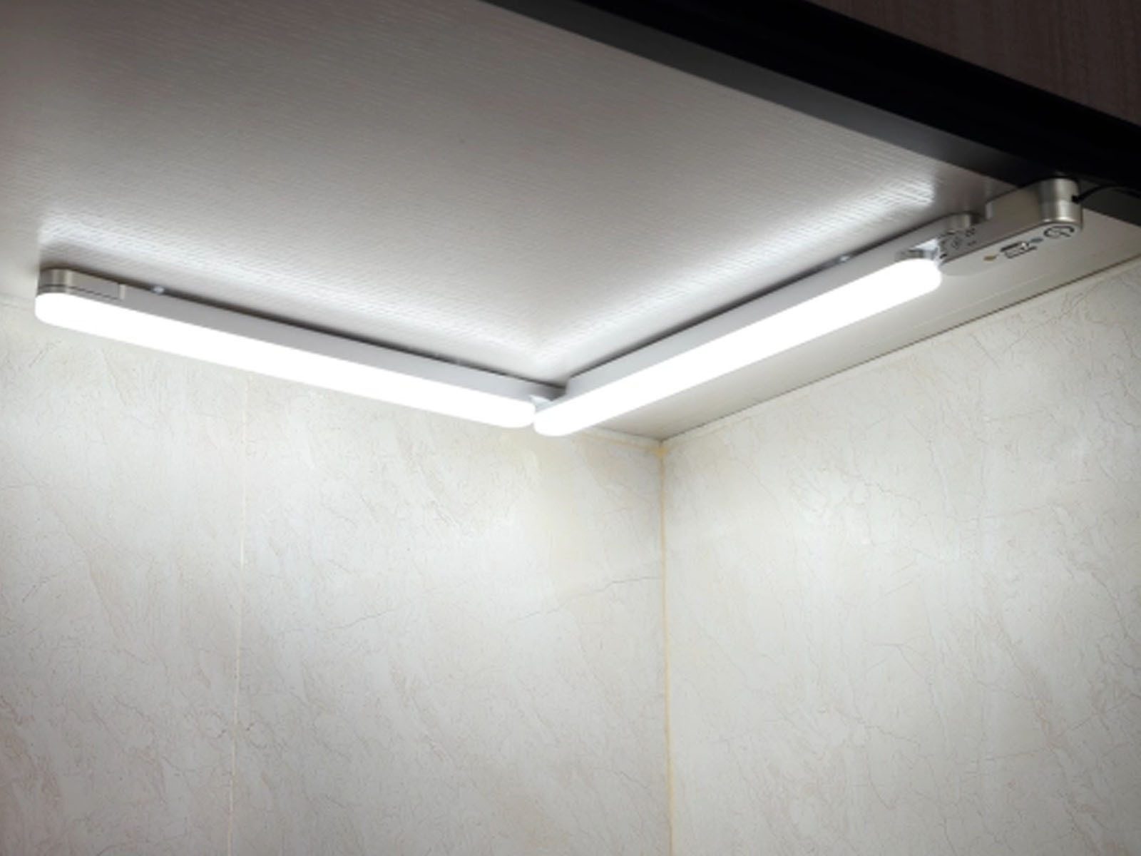 REV LED Unterbauleuchte, Dimmfunktion, LED fest integriert, Warmweiß, 2x 32,4cm Küchen Unterbaulampe für indirekte Beleuchtung
