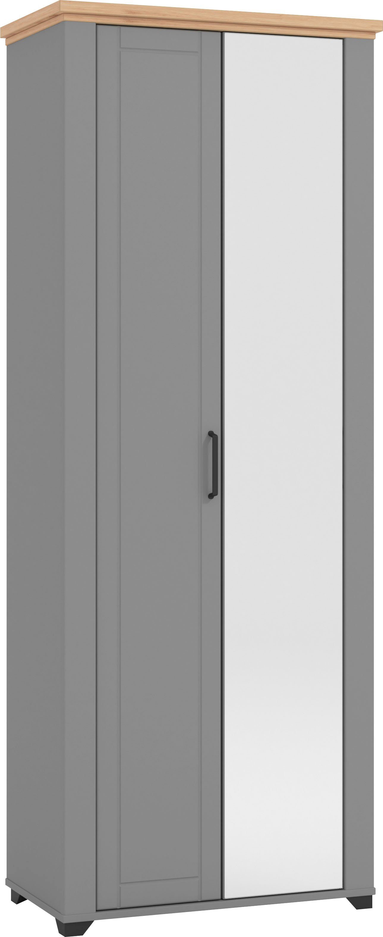 Grau Valencia Garderobenschrank Graphite grau mat Home affaire |