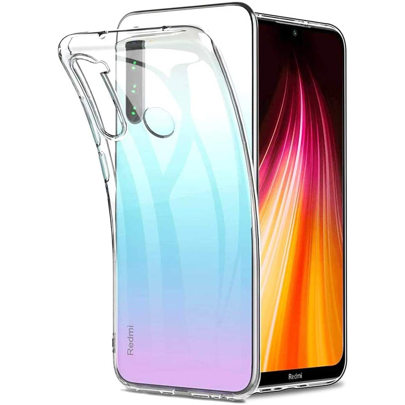 CoolGadget Handyhülle Silikon Handy Hülle Slim für Xiaomi Redmi Note 8T 6,3 Zoll, dünne TPU Schutzhülle Case in transparent / durchsichtig
