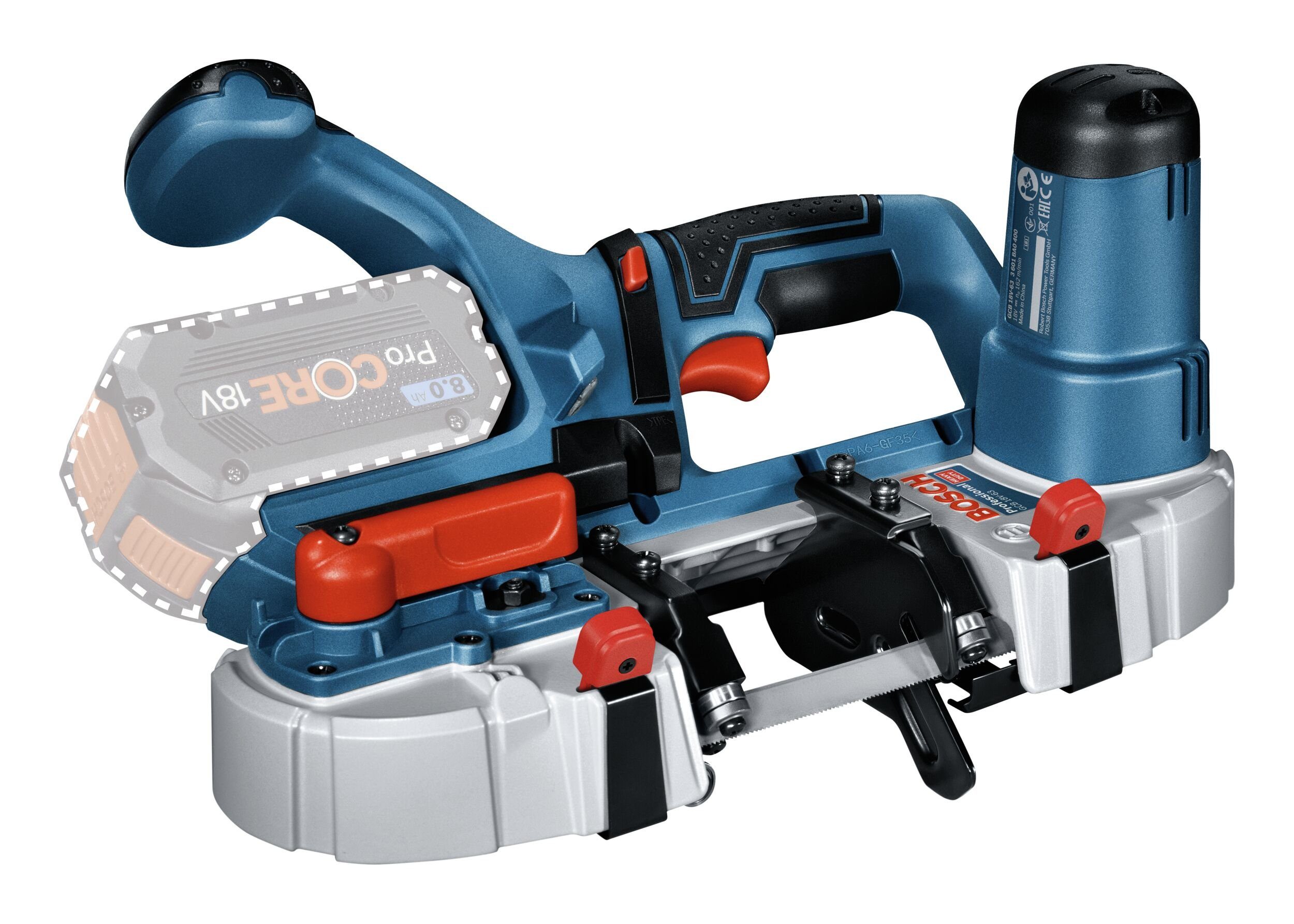 Bosch Professional Akku-Bandsäge GCB 18V-63, Ohne Akku - in L-BOXX 238