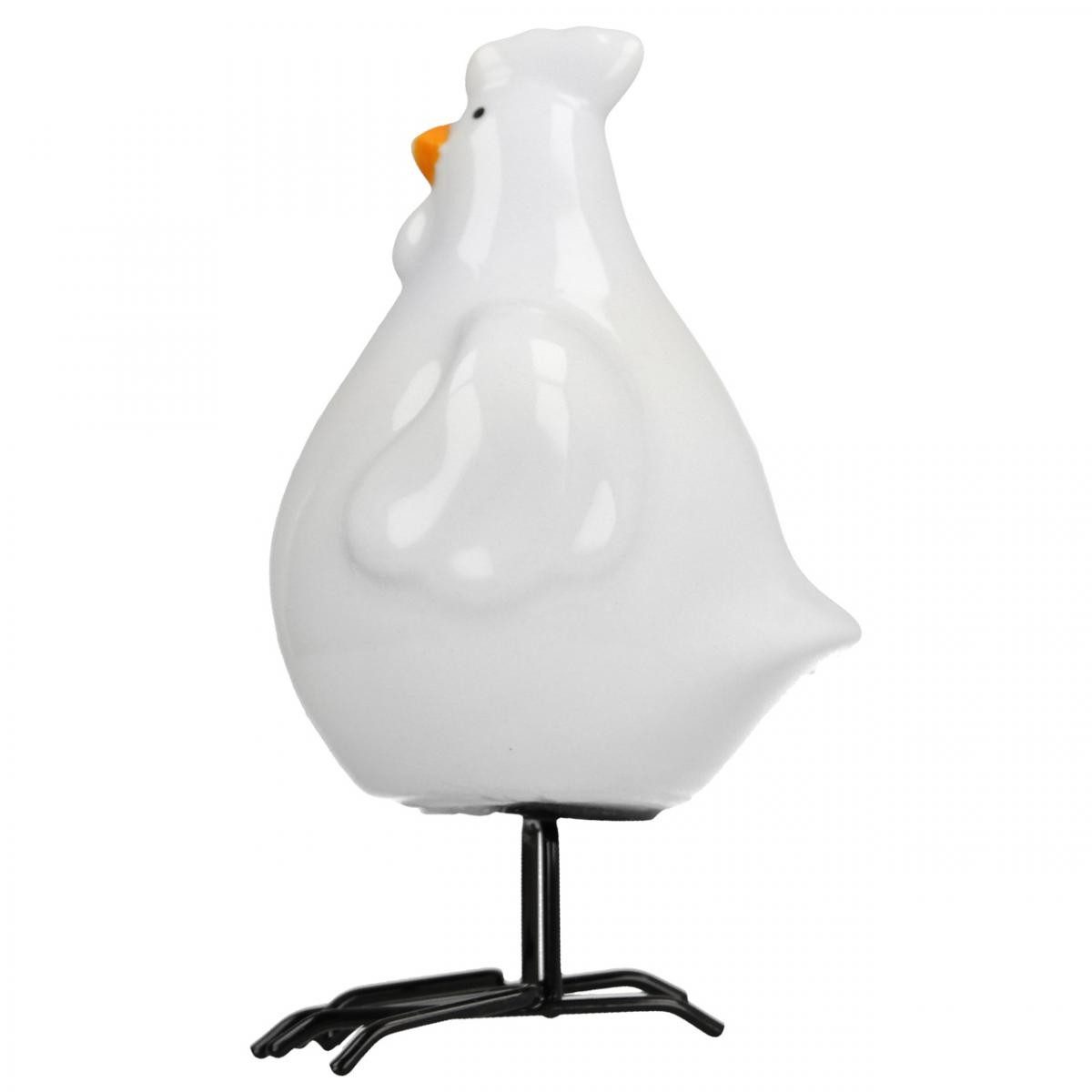 Viana Osterhase Deko Huhn mit goldenem Ei, Porzellan Osterfigur, Osterdeko Set, 2 Stü