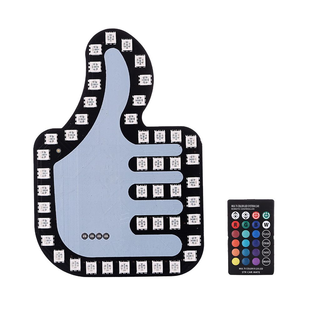 Hikity LED Dekolicht USB-Mehrfarben-Fernbedienung mit Gestensteuerung und Warnleuchte, Daumen-Stil, LED fest integriert