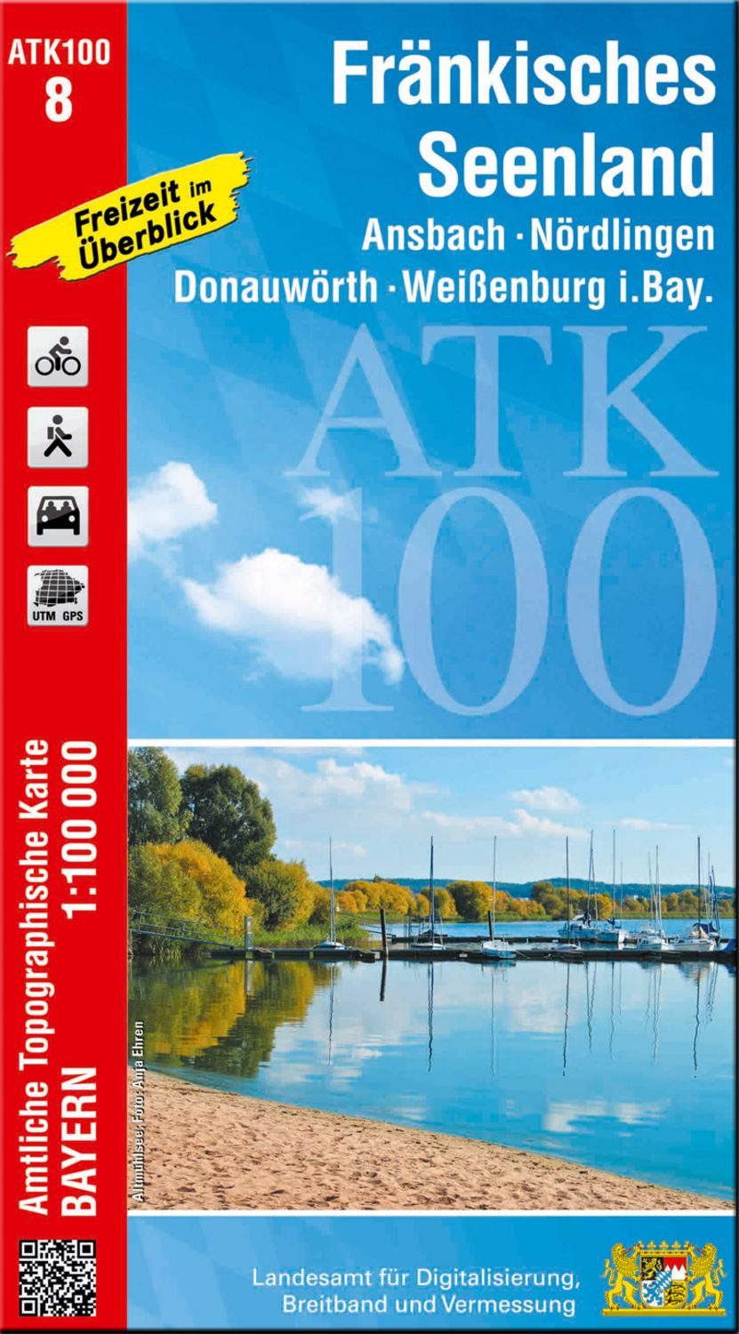 ATK100-8 Fränkisches Seenland (Amtliche Topographische Karte 1:100000) / diverse