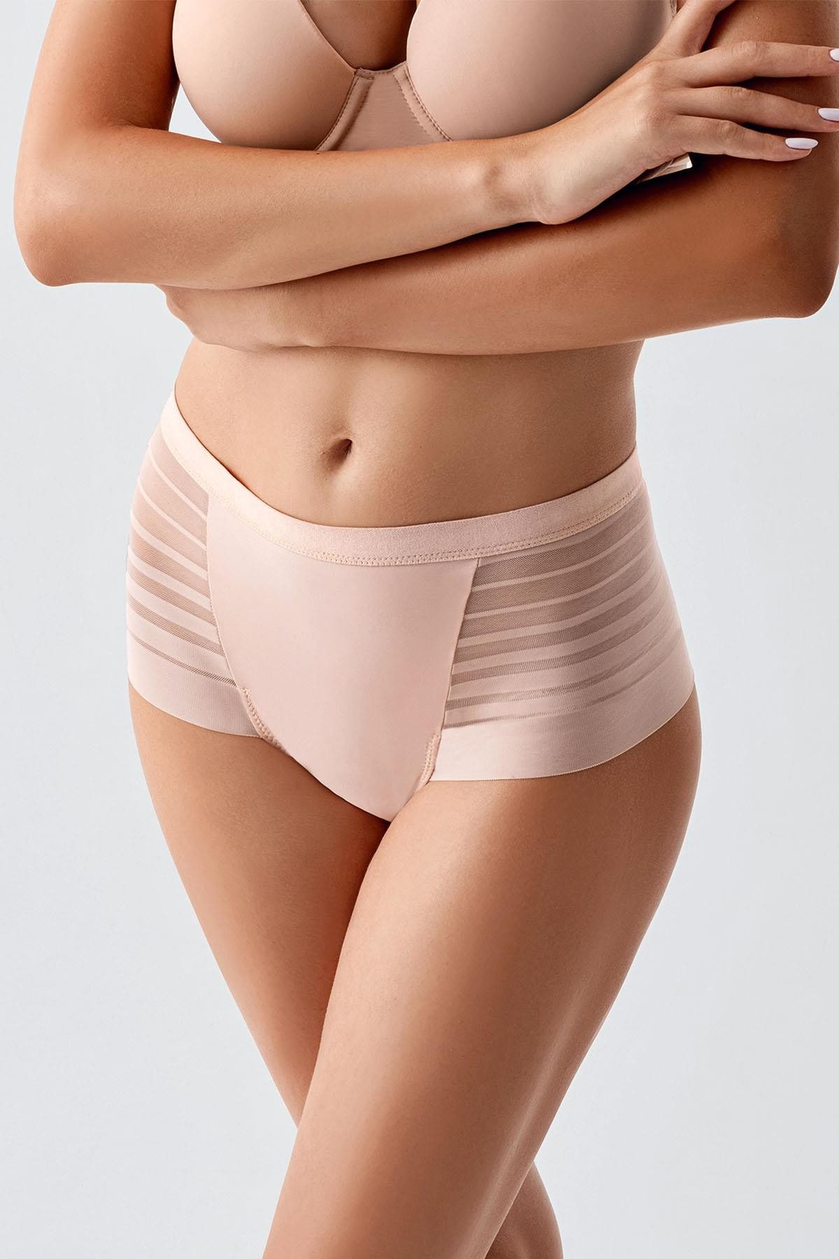Slip Transparente Brazilian Panty C19302 Beige