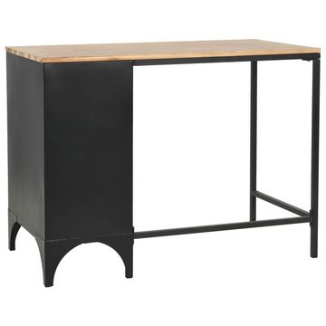 vidaXL Schreibtisch Einzelsockel Schreibtisch Massivholz und Stahl 100x50x76 cm