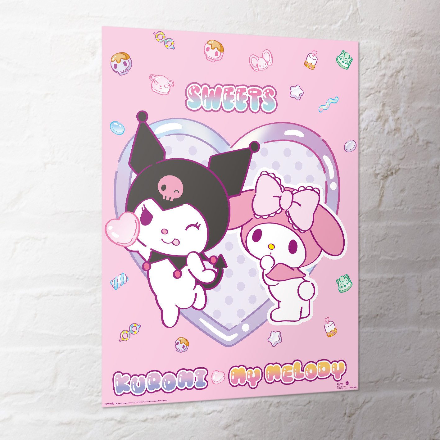 Poster Kuromi My Melody Sweets - Sanrio - Miniposter 40x50 cm günstig online kaufen