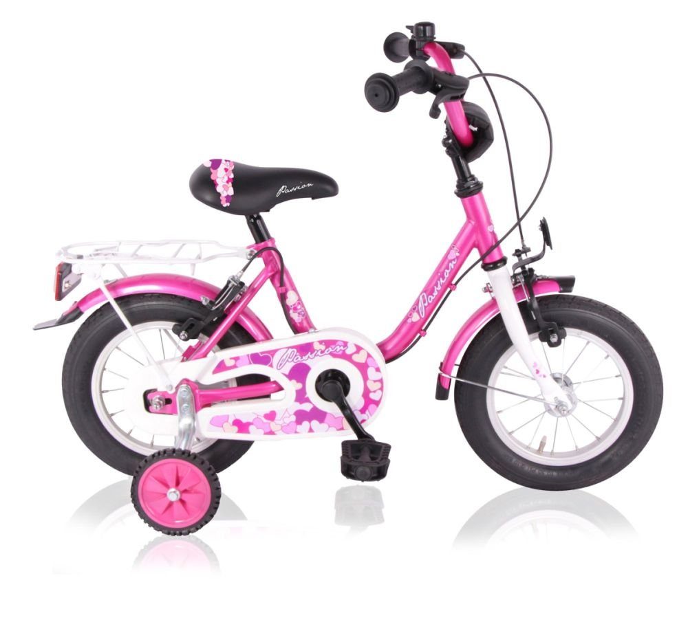 Kinderfahrrad 12 Zoll Fahrrad für Kinder Mädchen Mädchenfahrrad Kinderrad Pink 
