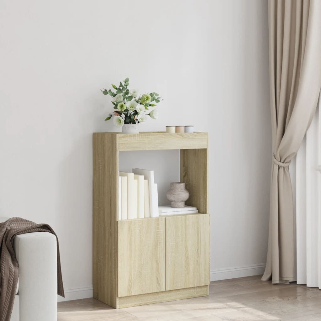 vidaXL Bücherregal Highboard Sonoma-Eiche 63x33x100 cm günstig online kaufen