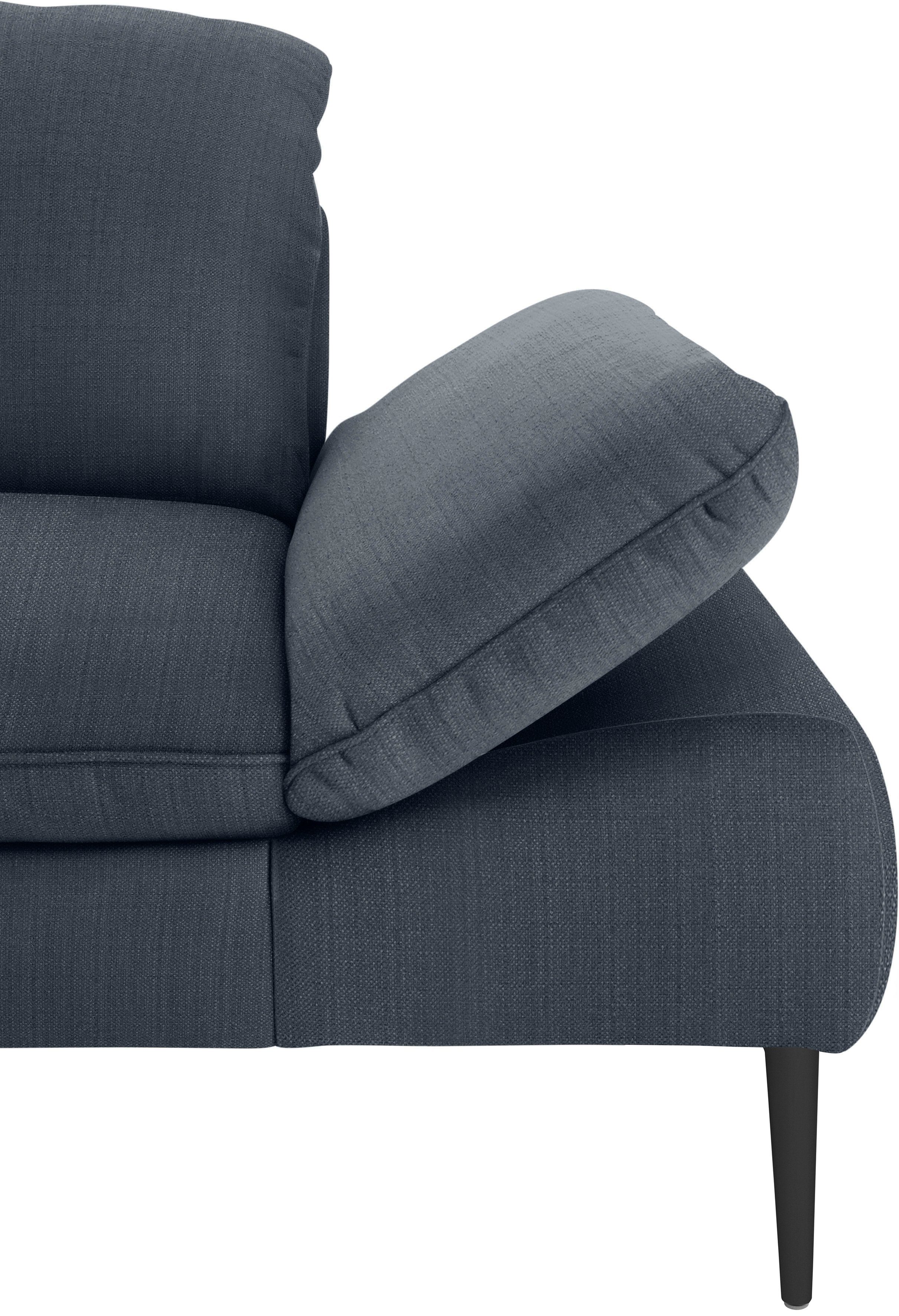 W.SCHILLIG 2-Sitzer Sitztiefenverstellung, Breite pulverbeschichtet, schwarz enjoy&MORE, 202 Füße cm