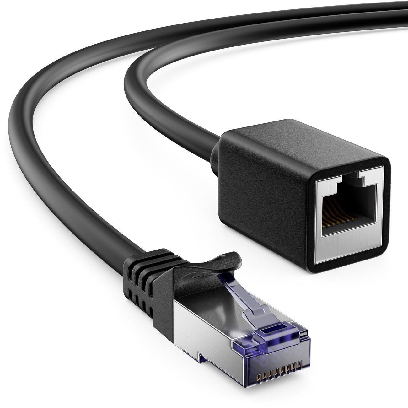 deleyCON deleyCON 0,5m CAT7 Patchkabel Verlängerung SFTP Netzwerkkabel LAN  DSL LAN-Kabel