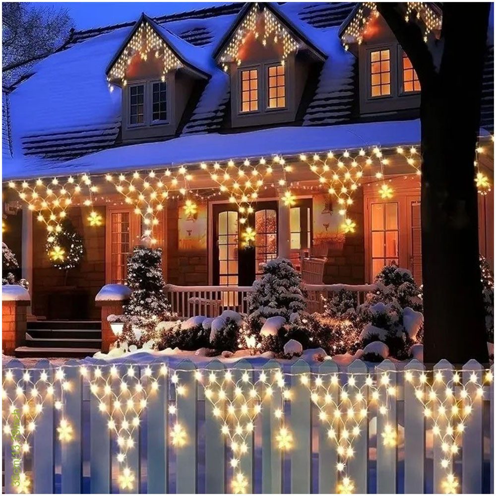 VIVIHEYDAY LED-Lichtervorhang Sterne LED Lichterkette Dekolicht günstig online kaufen