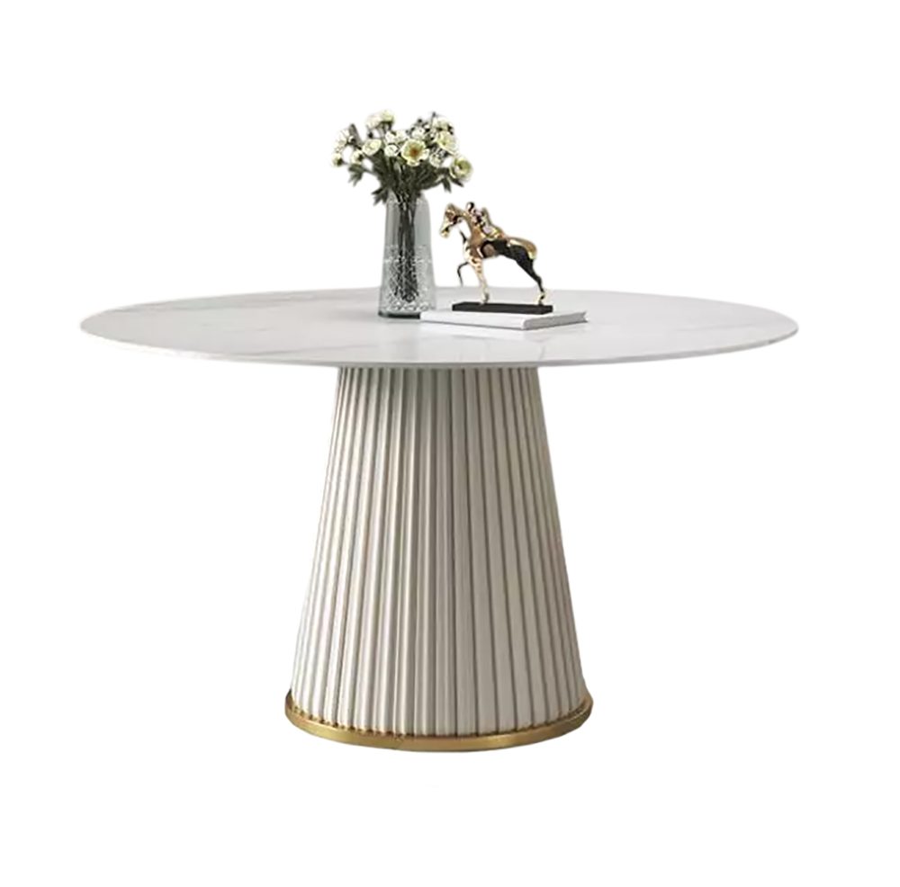 JVmoebel Esstisch Luxus Tische Runde Design Edelstahl Möbel Esszimmer Esstische Sofort (1-St., Esstisch), Made in Europa