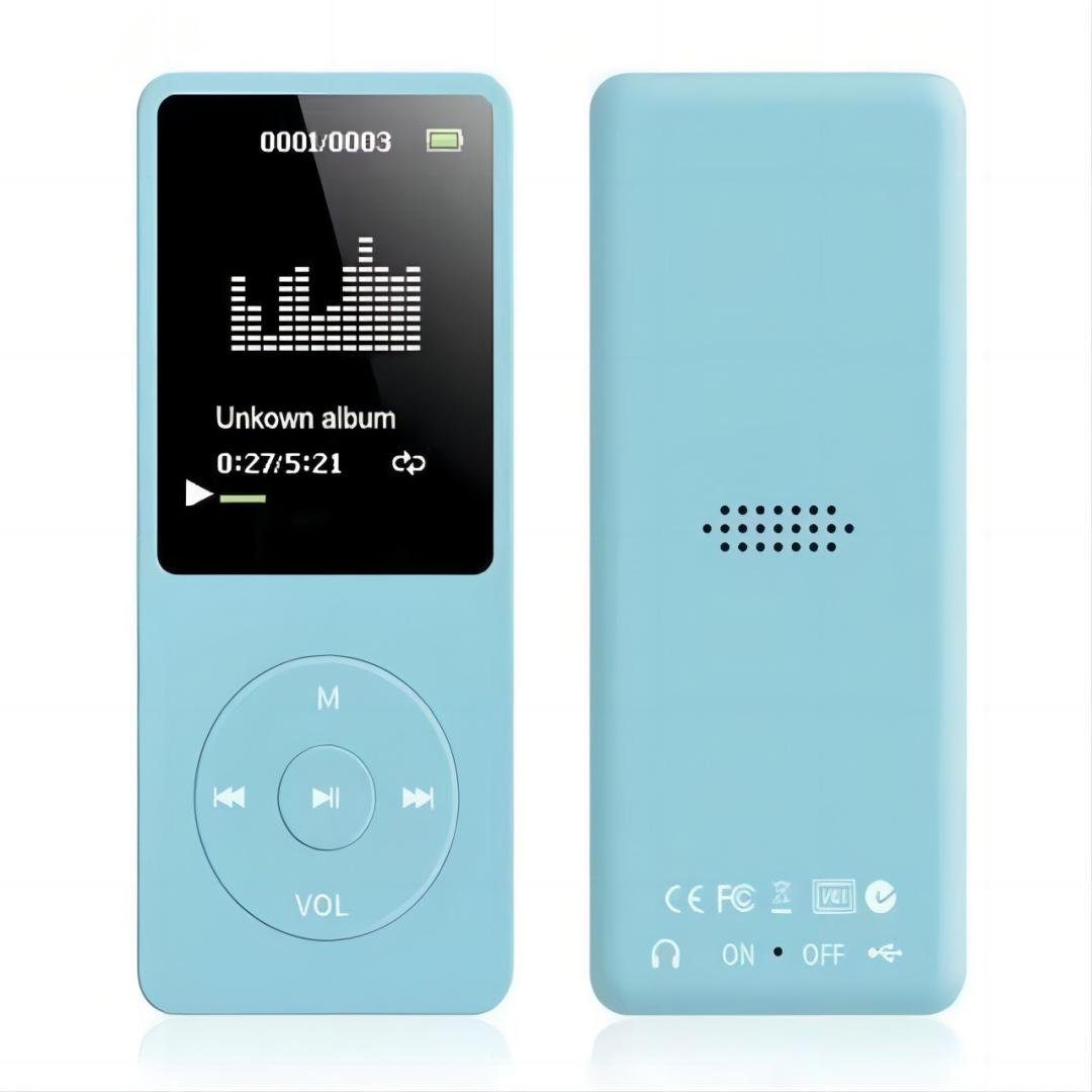 DOPWii MP4-Player 1,8 Zoll Bildschirm 32 GB-Musikplayer mit FM Radio MP3-Player Blau | MP3-Player