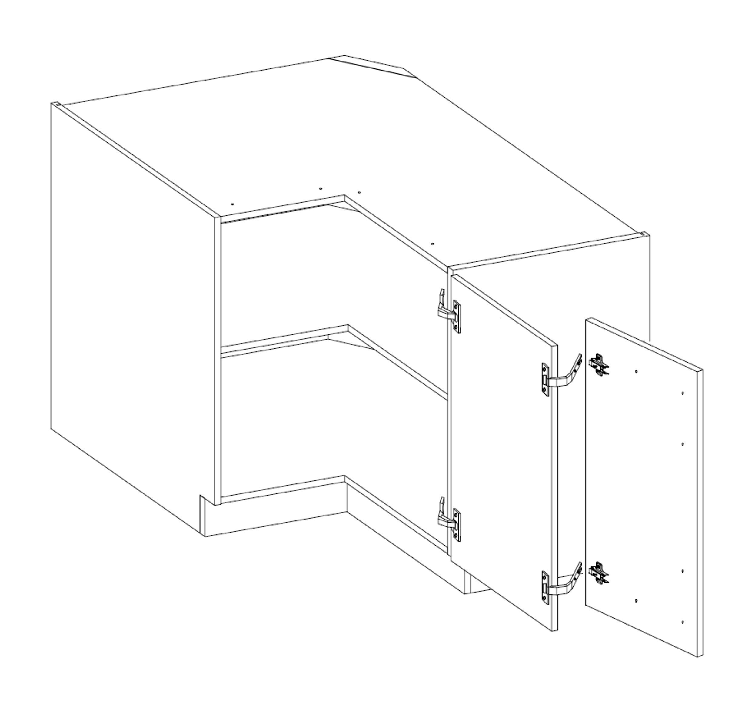 Küchen-Preisbombe Eckunterschrank 90x90 cm Küche Vigo günstig online kaufen