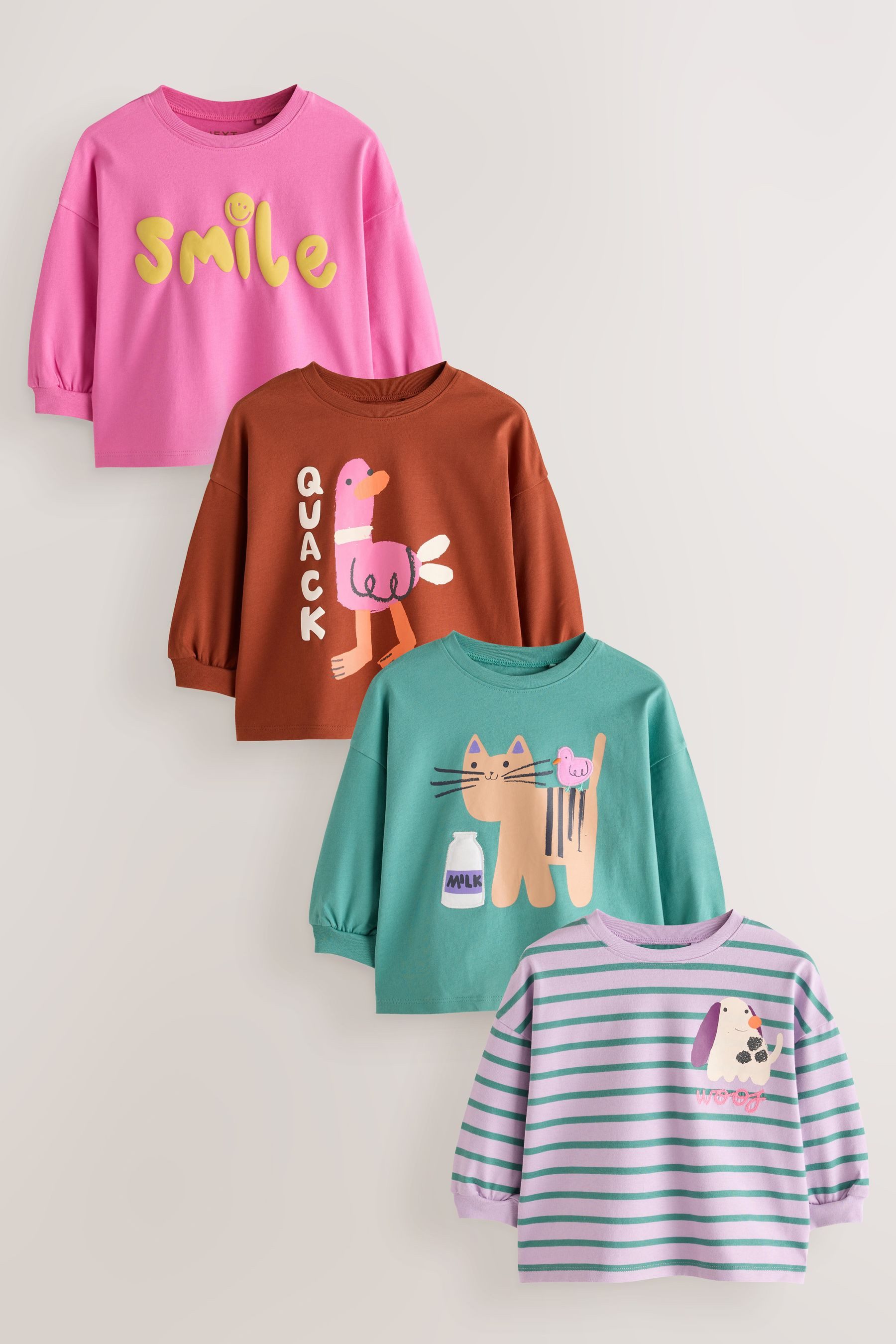 Next Langarmshirt 4er-Pack Langarmshirts (4-tlg)