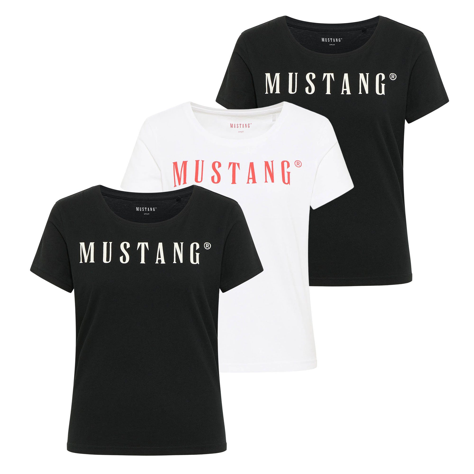 T-Shirt Damen T-Shirt 3er Pack Baumwolle Style Alma 3P