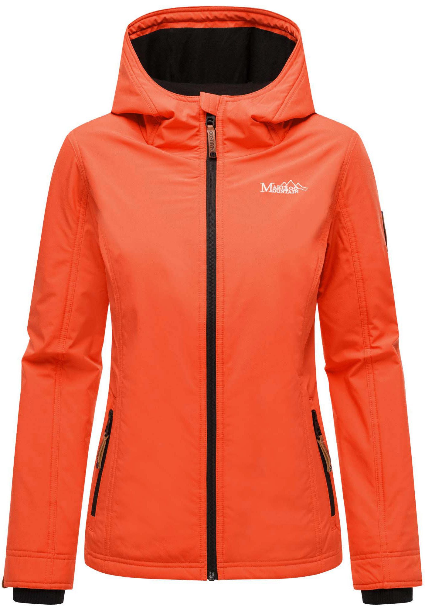 Marikoo Outdoorjacke Brombeere Sportliche Übergangsjacke mit Kapuze und schützendem Kragen – Bild 5 von 5