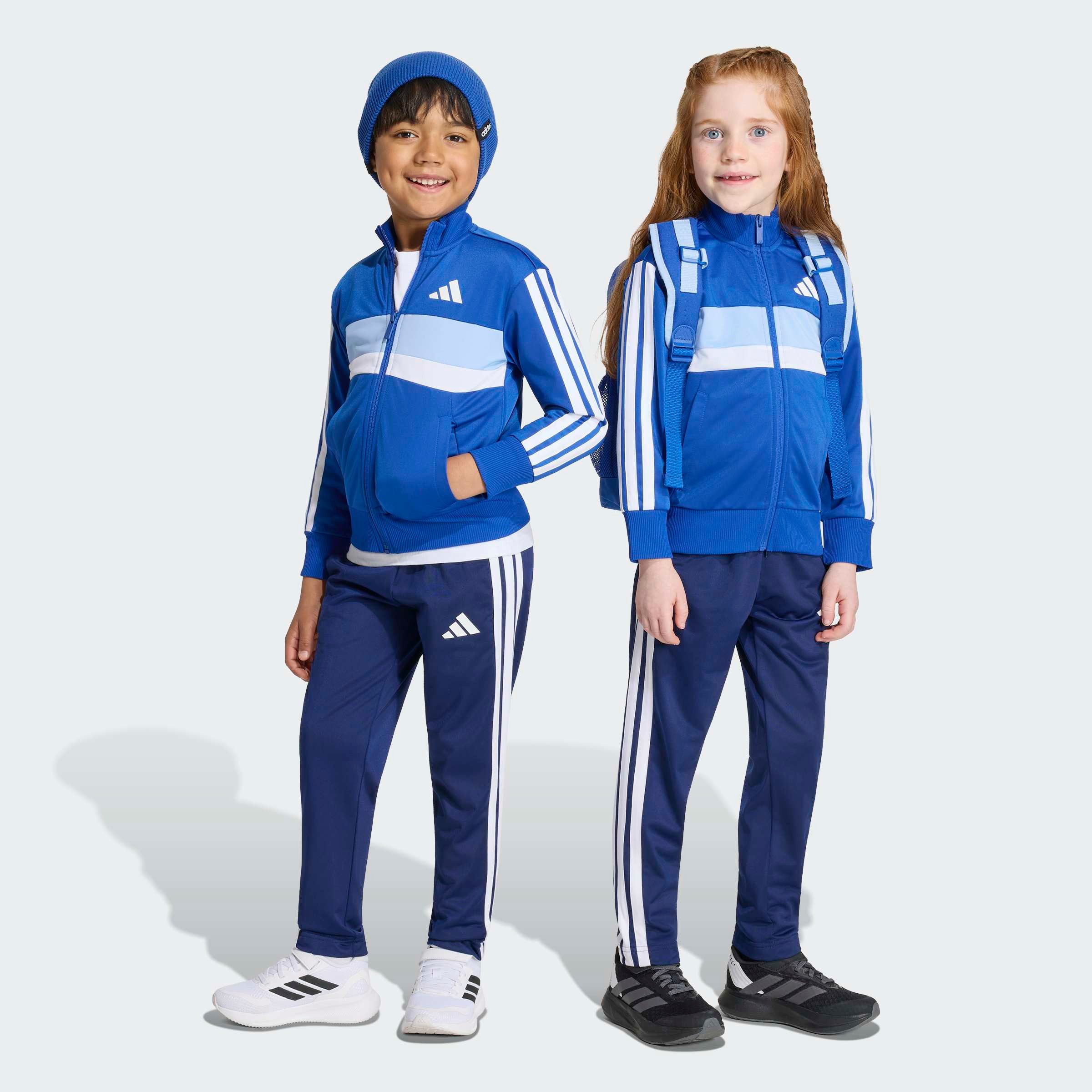 adidas Sportswear Trainingsanzug SEASONAL ESSENTIALS TIBERIO 3-STREIFEN TRICOT KIDS (2-tlg)