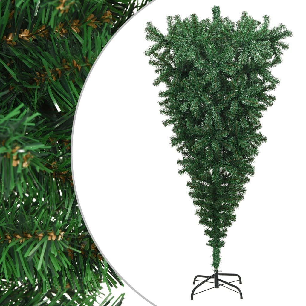 furnicato Künstlicher Weihnachtsbaum mit Ständer Umgekehrt Grün 180 cm