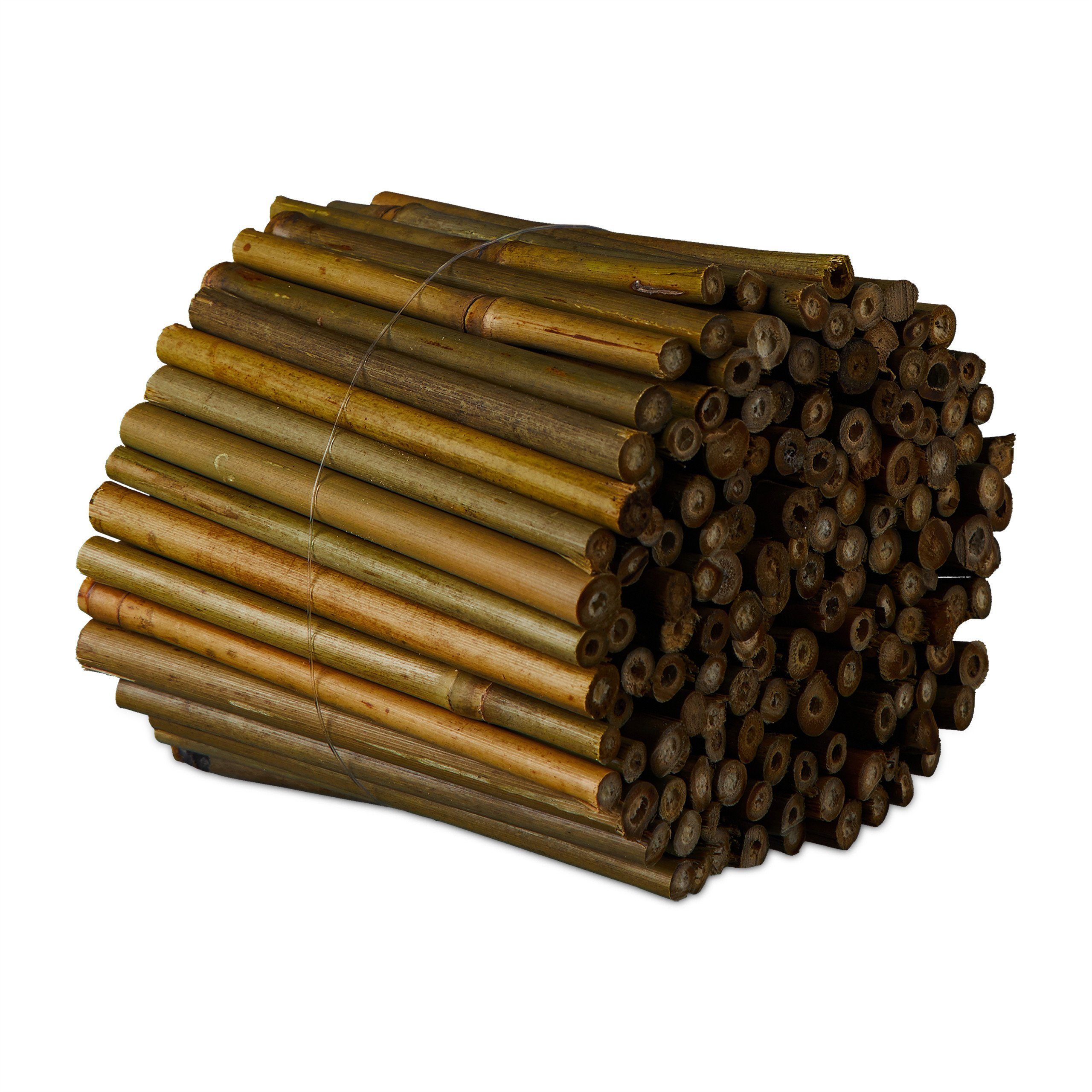 relaxdays Bastelnaturmaterial 200er Set Bambusstäbe 10 cm