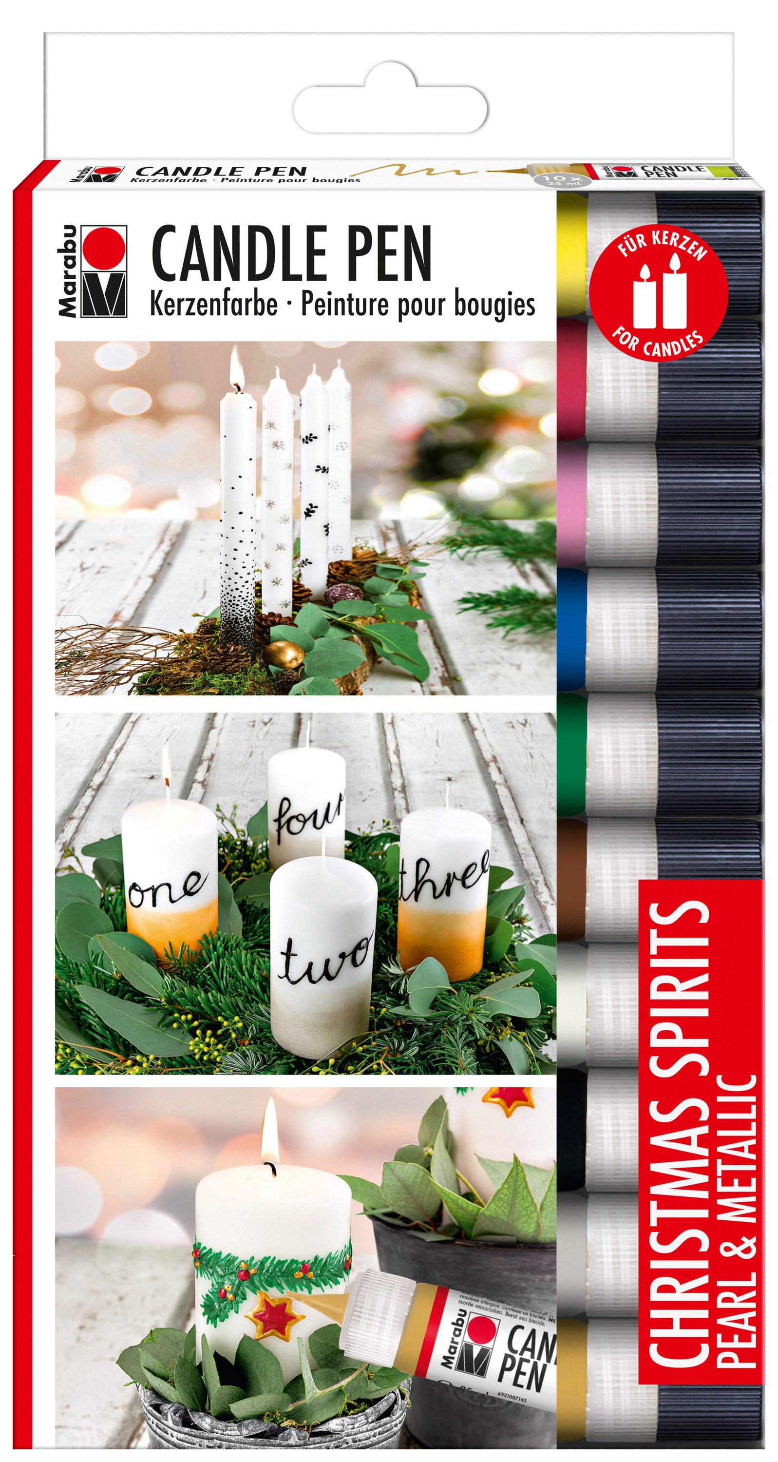 Marabu Bastelfarbe Christmas Spirits, 10-teilig