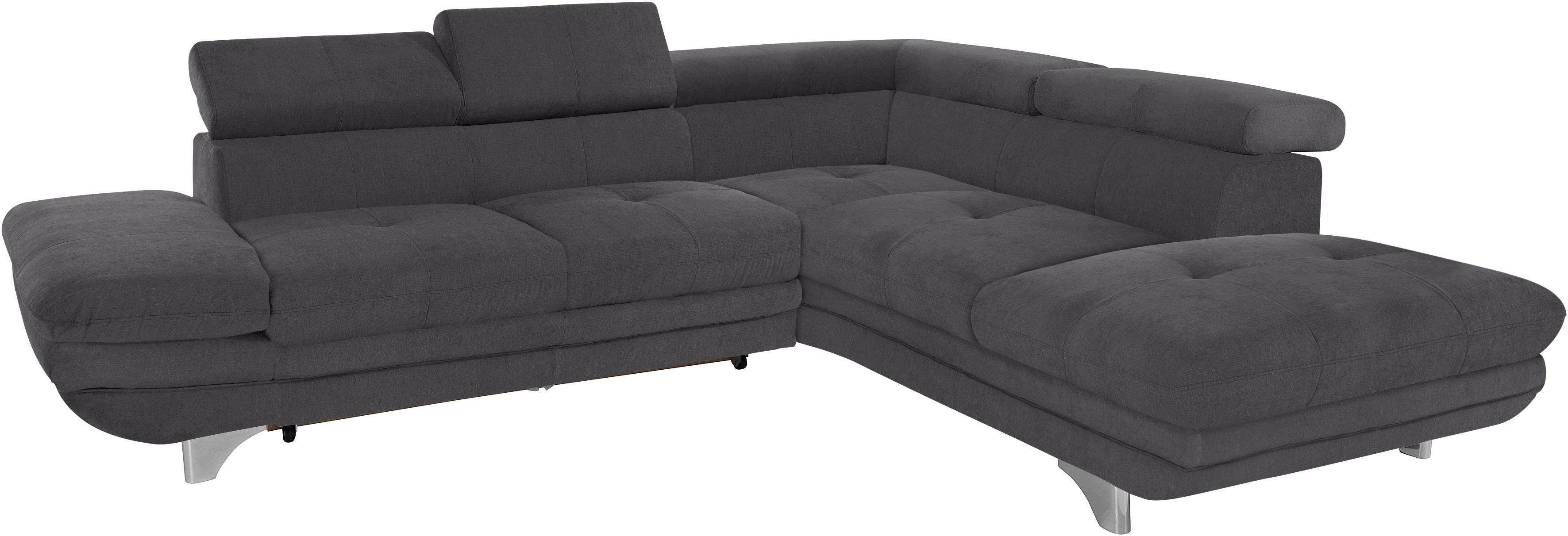 COTTA Polstergarnitur Enterprise L-Form, (Set), Set bestehend aus: Ecksofa mit Arm- & Kopfteilverstellung & Hocker