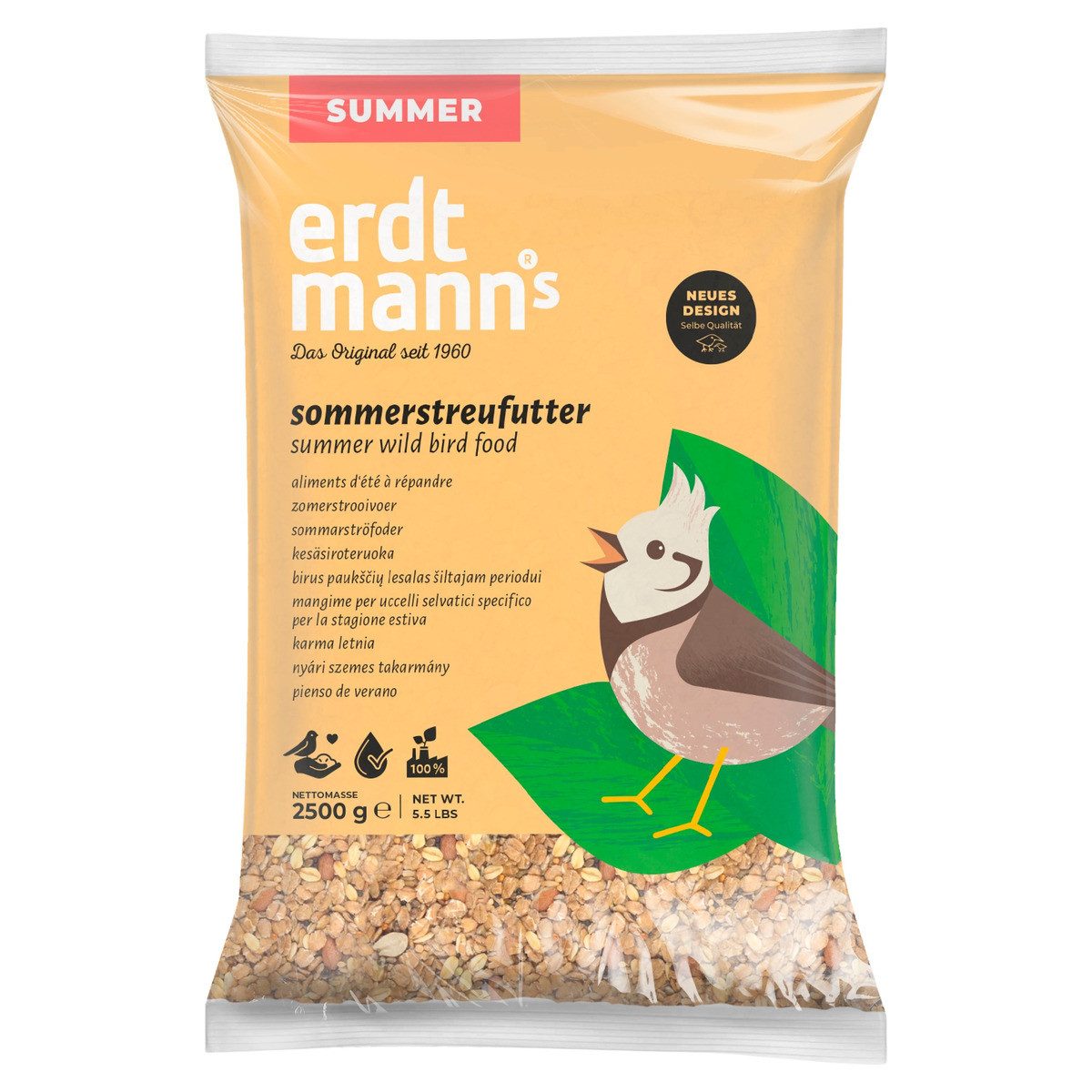 Erdtmann's Sommerstreufutter 2,5 kg im Flachbeutel, für: Vogel