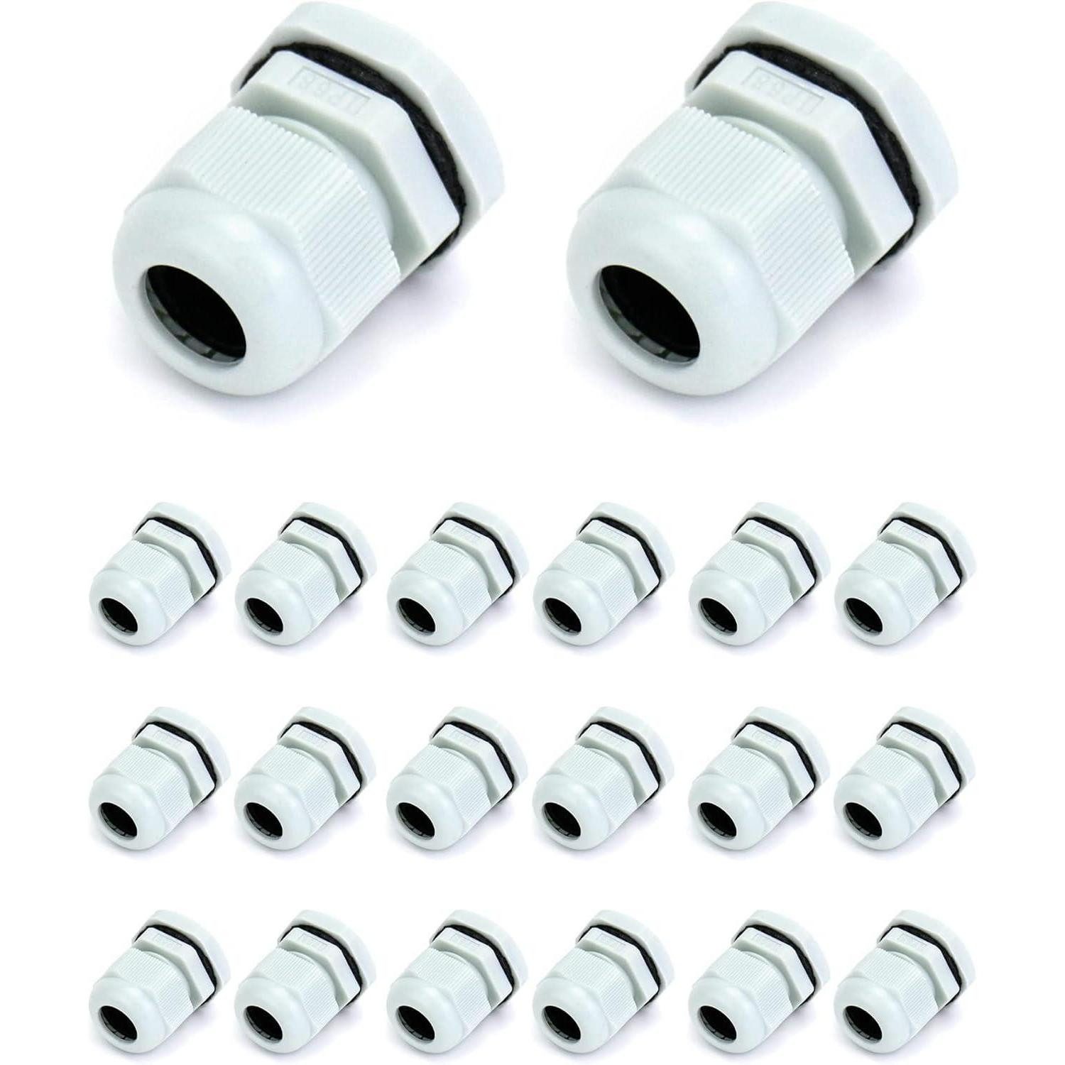 LuxusKollektion Schaltschrankschlüssel Kabelverschraubungen wasserdicht Kunststoff M20 1.5 20 Stück IP68