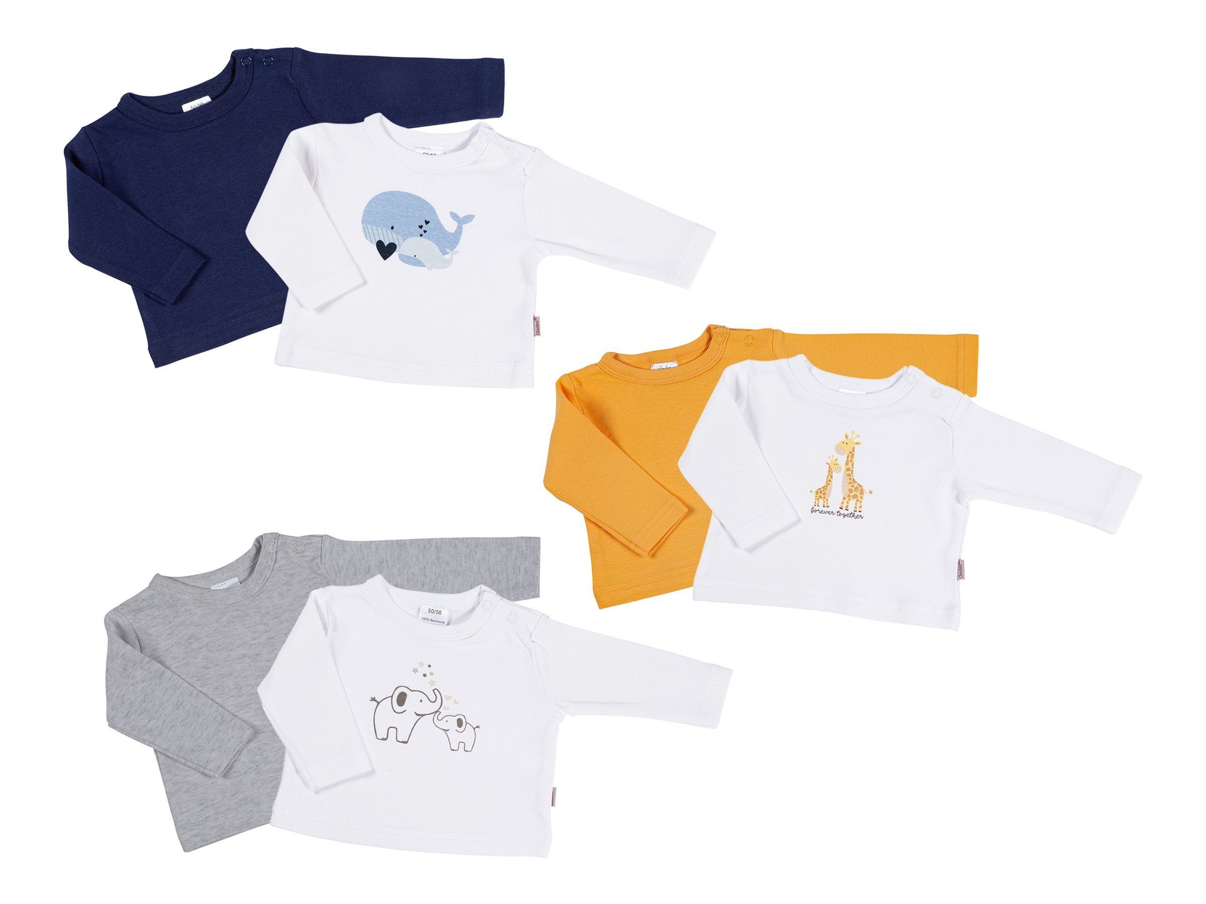 Langarmshirt Unisex Baby Langarmshirts 2er Doppelpack, 100% Baumwolle