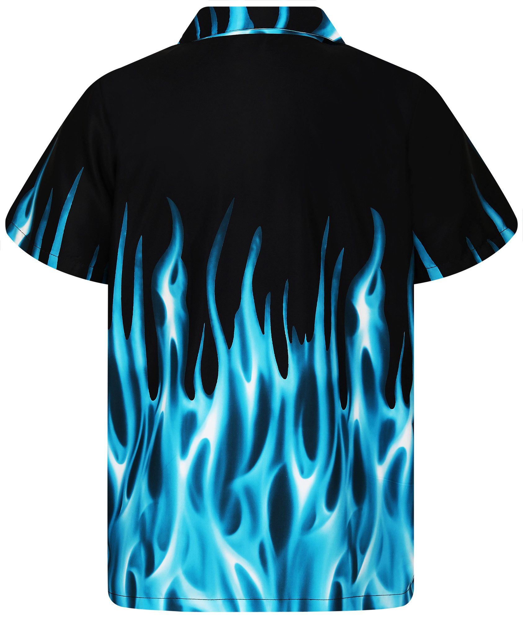 King Kameha Hawaiihemd "Flames" Funky Hawaii-Hemd Herren Kurzarm Front-Tasche Stylish – Bild 2 von 5