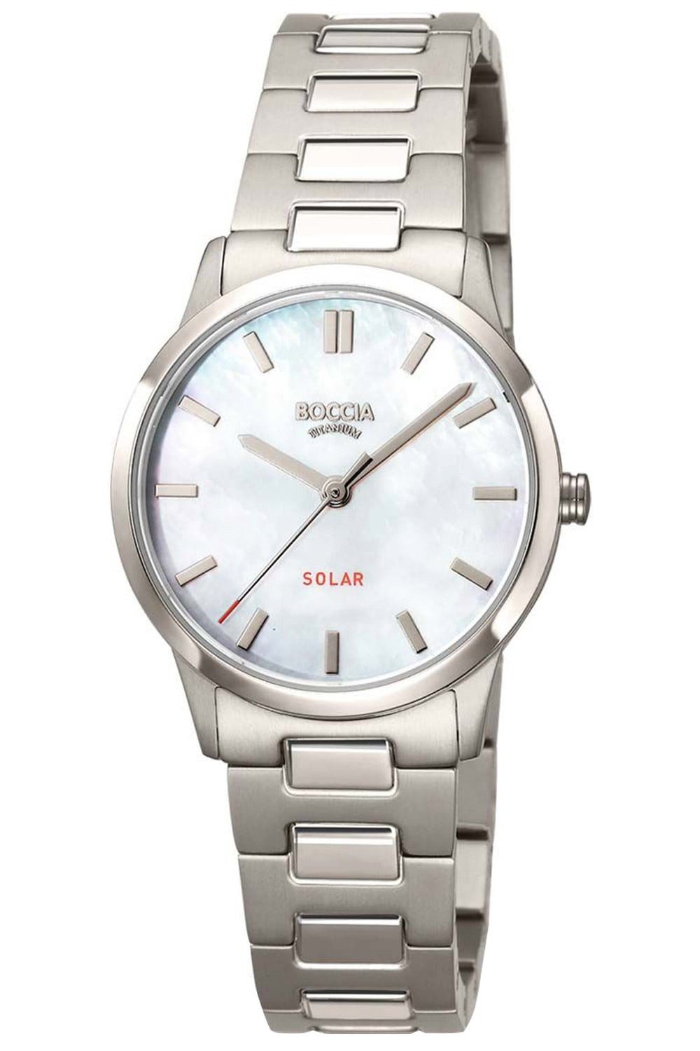 Boccia Solaruhr für Titan Perlmutt