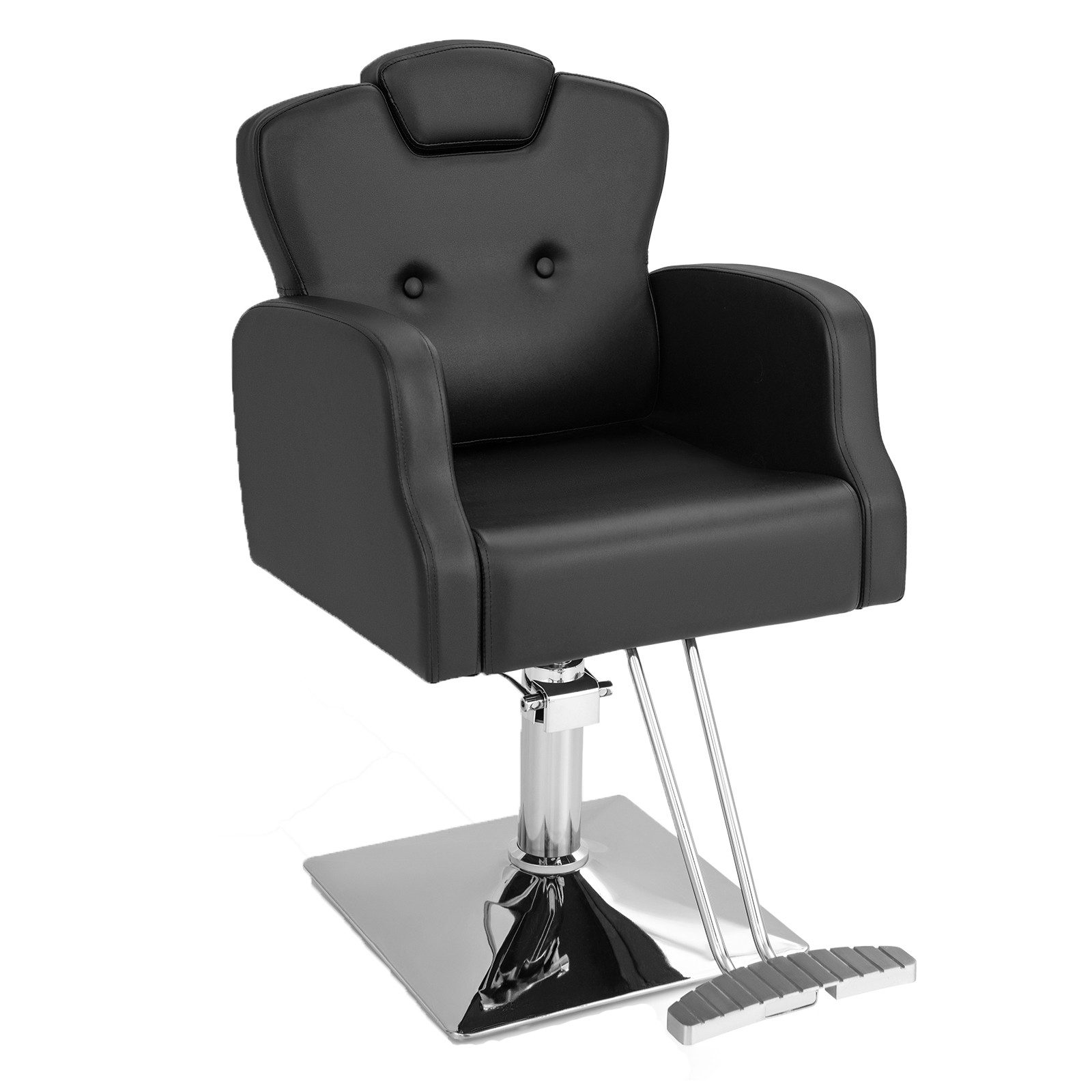 COSTWAY Stuhl, Friseurstuhl, 15cm verstellbar, 360° drehbar