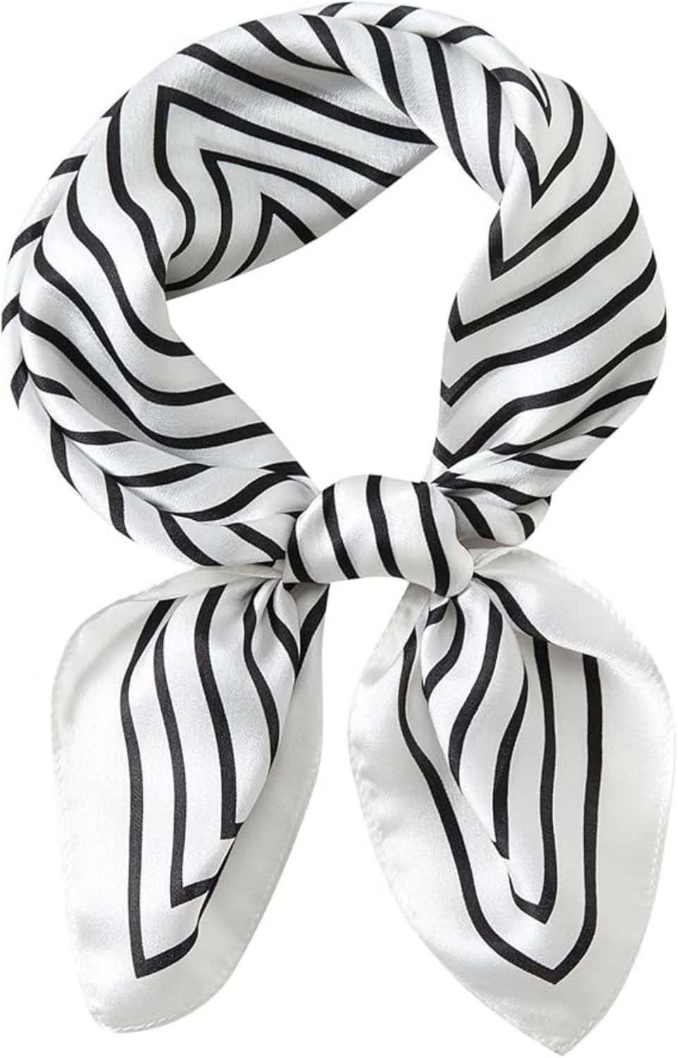 Zaewry Seidentuch Stirnband Quadratischer Haar-Bandanas-Schal für Damen