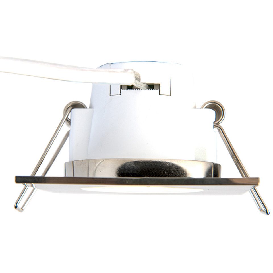 Qazqa LED Einbaustrahler Simply, LED wechselbar, Kaltweiß, QAZQA Downlight, non-replaceable-led, Stahl, Aluminium, Modern