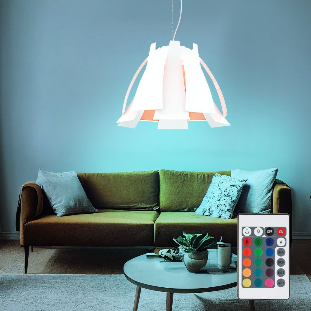 etc-shop LED Pendelleuchte, Leuchtmittel inklusive, bunt im Dimmer Leuchte Farbwechsel, Pendel Warmweiß, Hänge Fernbedienung Lampe Set