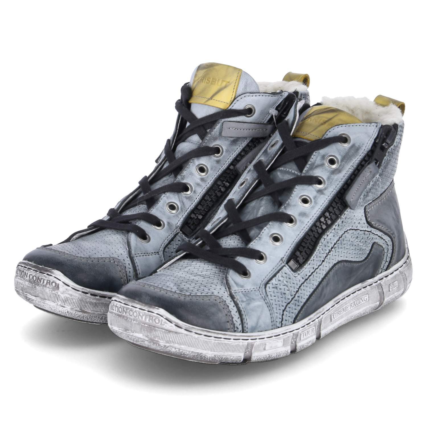 KRISBUT Krisbut 6605-6 BSF Herren Glattleder grau Schnürstiefel günstig online kaufen