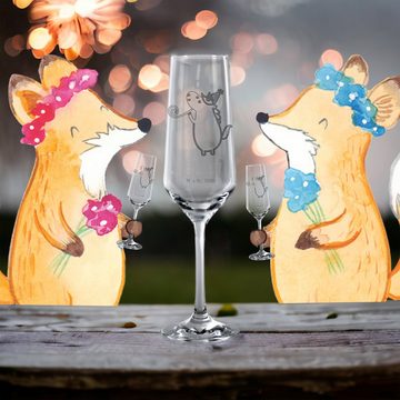 Mr. & Mrs. Panda Sektglas Einhorn Party - Transparent - Geschenk, Feier, Pegasus, Sektglas, Fes, Premium Glas, Hochwertige Lasergravur