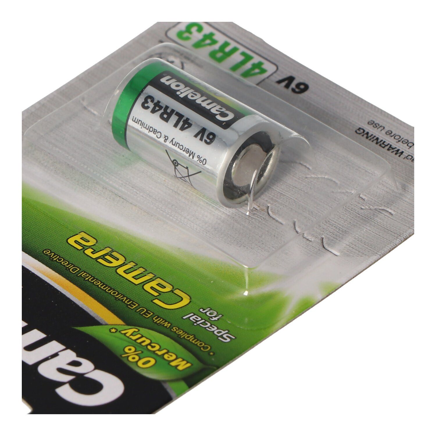 Camelion Alkaline Batterie, Photo 4LR43, x 12,7 4AG12, 4NR43, 6Volt Fotobatterie, (6,0 EPX27 PX27 V)