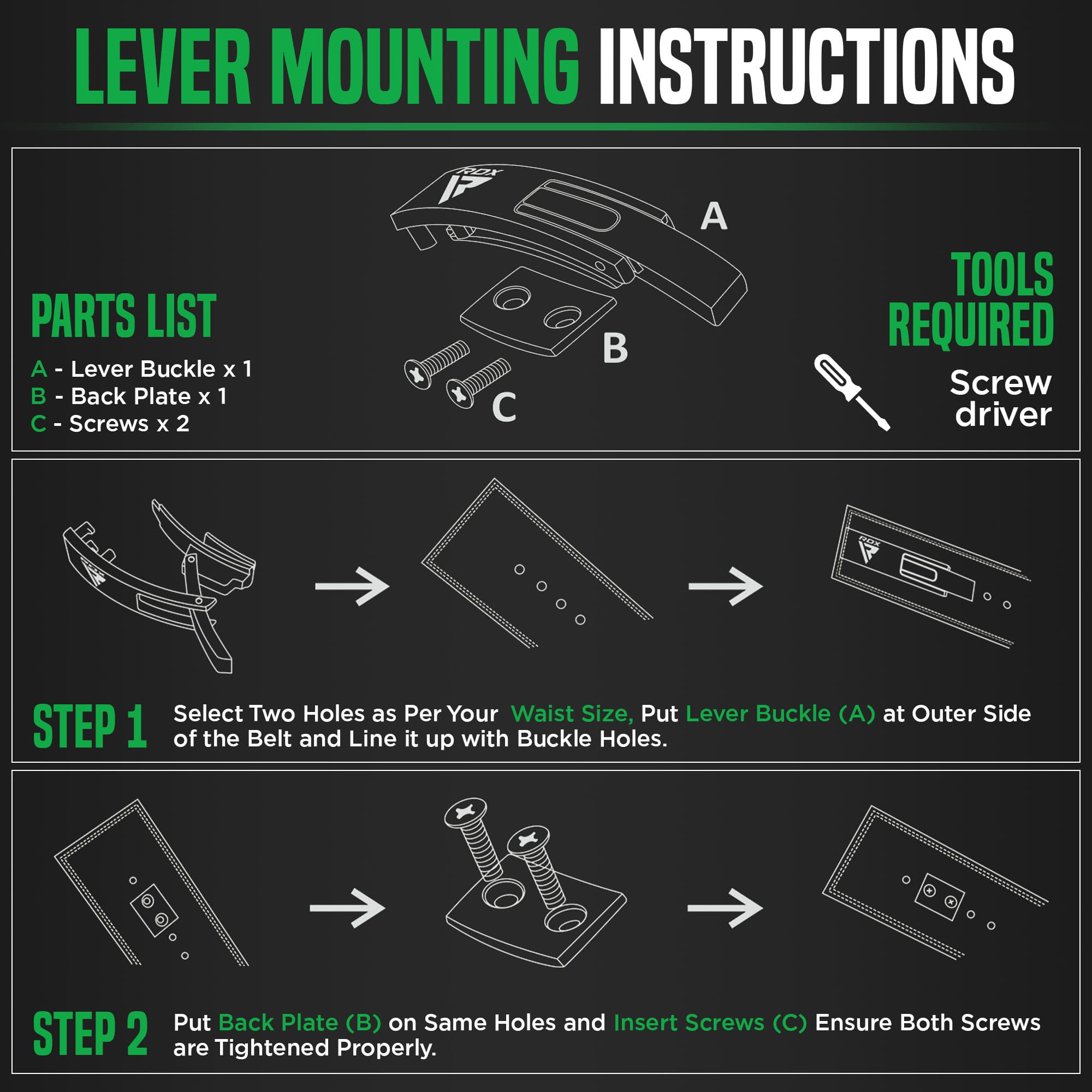 RDX Sports Gürtelschnalle RDX Ersatzhebel-Schnalle für Gewichthebergürtel, Schnellverschluss