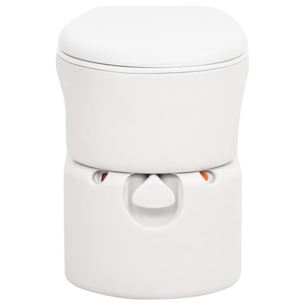 vidaXL Campingtoilette Camping-Einbautoilette Weiß 24+17 L HDPE & Emaille