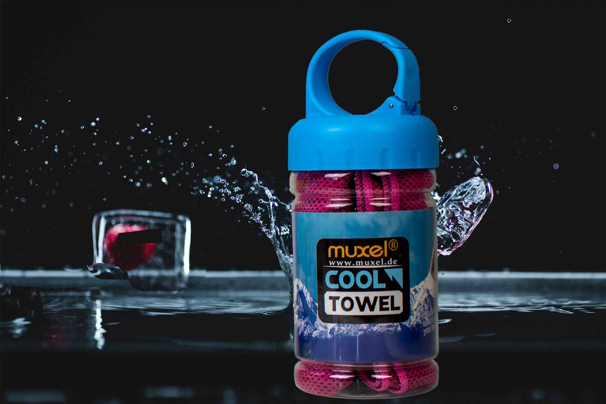 Muxel Massagerolle Cool Down Towel das kühlende Tuch in Pink