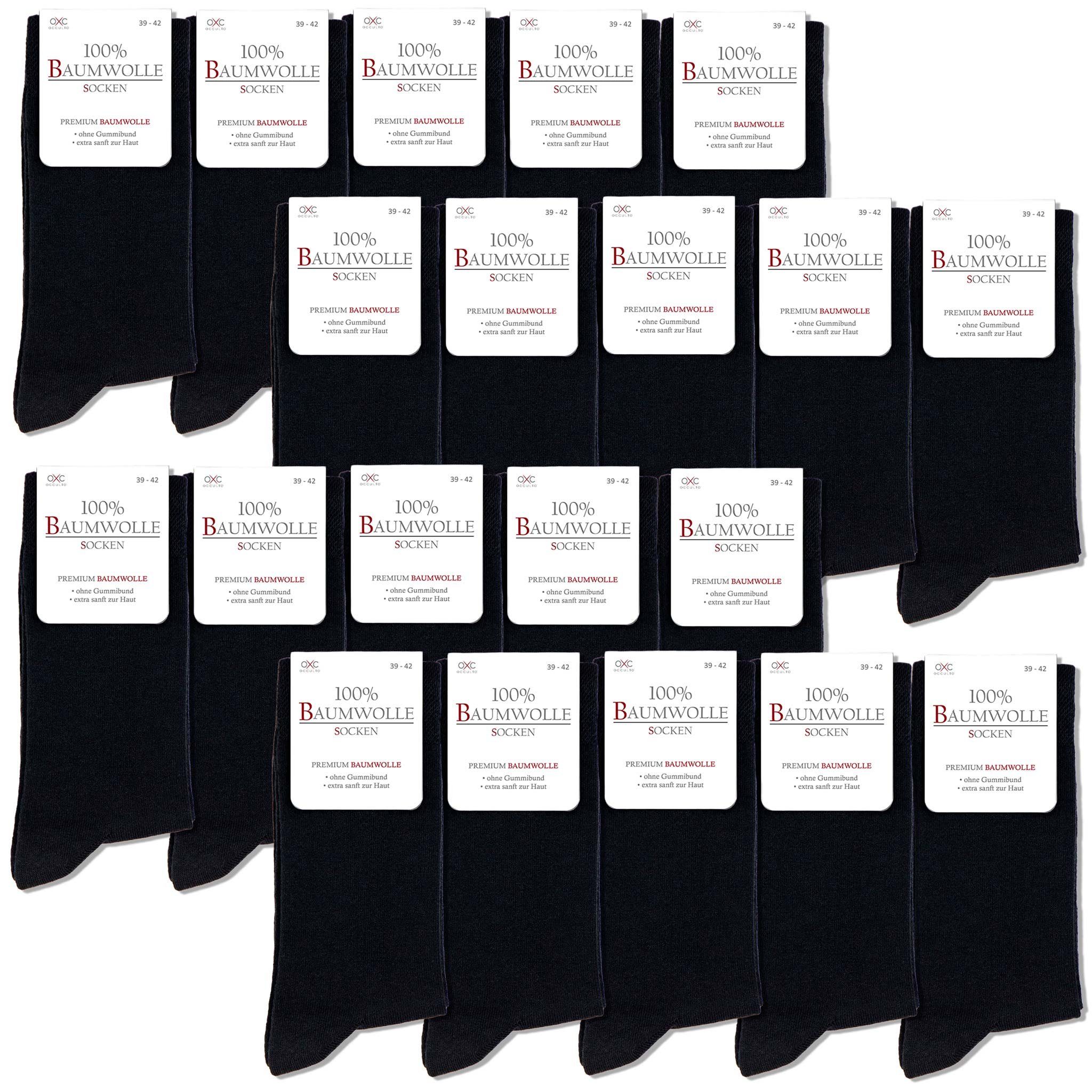 OCCULTO Businesssocken Herren 100% Baumwollsocken 10-20er Pack (Modell: Ing günstig online kaufen