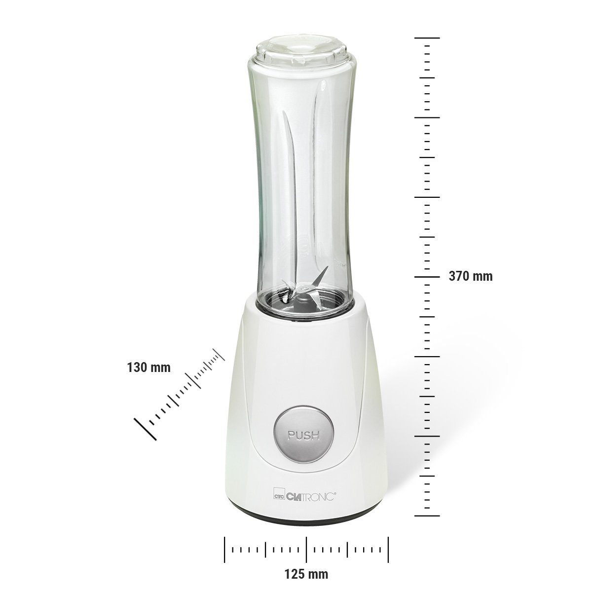 CLATRONIC Smoothie-Maker SM 3593, für Smoothies & Shakes, auch als Trinkbecher