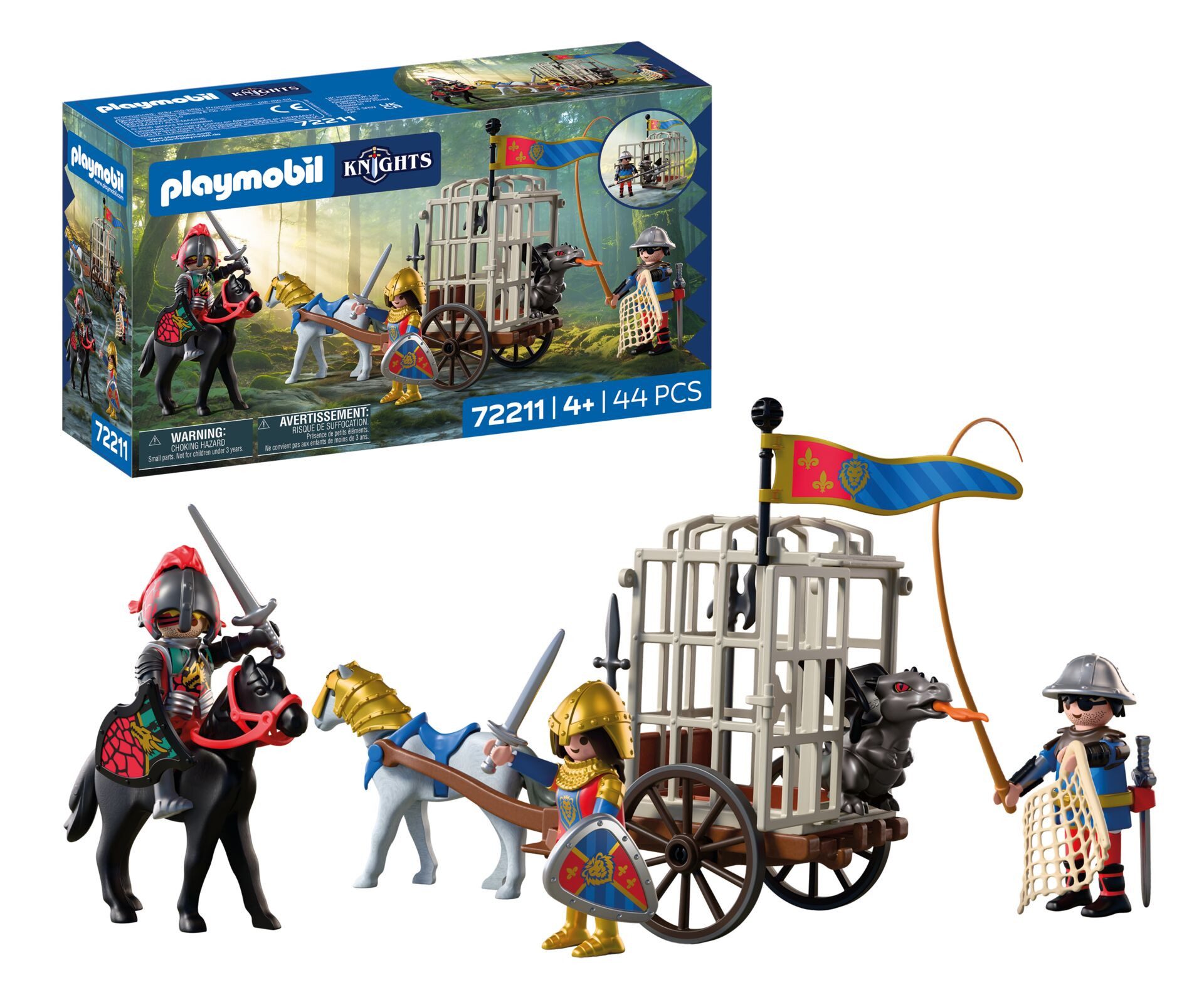 Playmobil® Drachenentführung (72211), Knights Konstruktions-Spielset, (44 St), Made in Europe