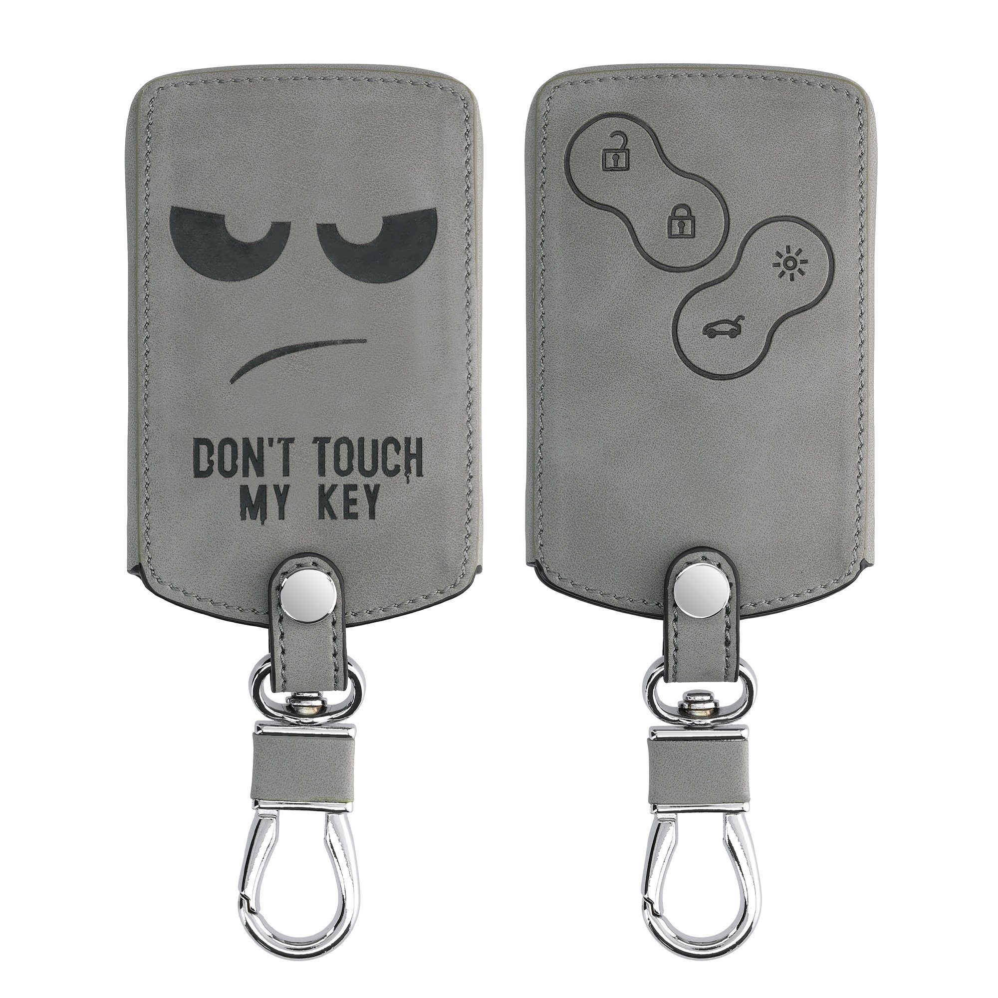 kwmobile Schlüsseltasche Autoschlüssel Hülle für Renault, Nubuklederoptik -  Kunstleder Schutzhülle Schlüsselhülle Cover, Tasten lassen sich nach wie  vor ungehindert bedienen