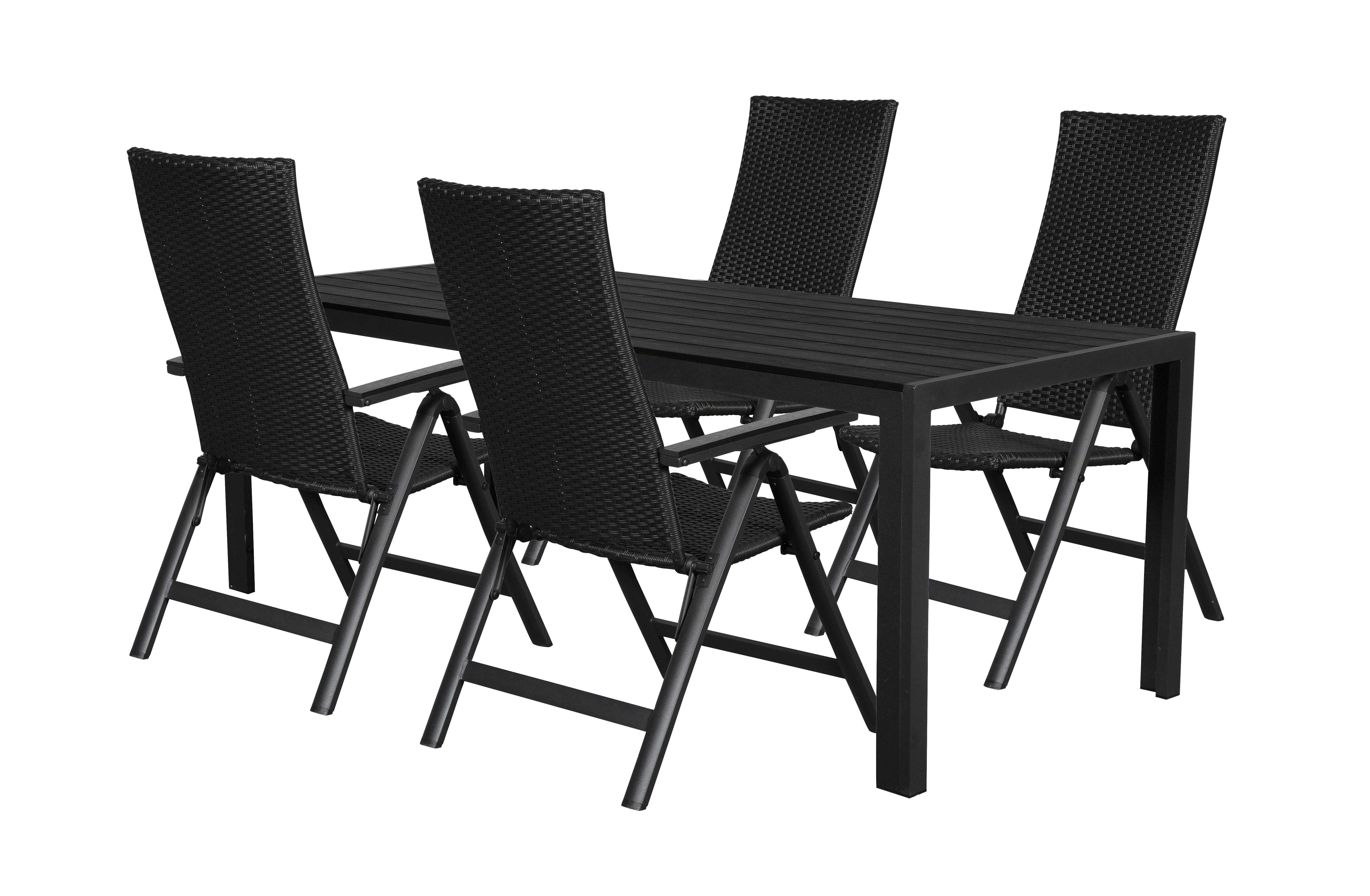 ebuy24 Garten-Essgruppe Fuccy Gartenmöbel Set 1 Tisch und 4 Stühle.