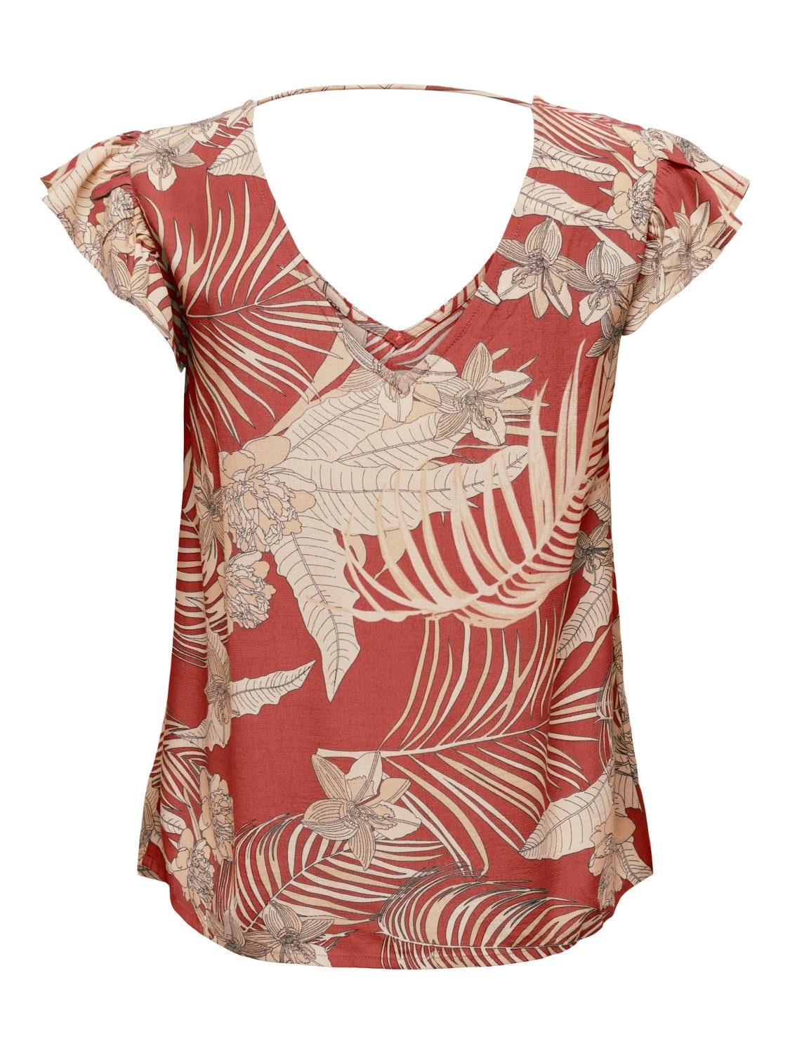 ONLY V-Shirt ONLPALINA LIFE SS V-NECK TOP PTM günstig online kaufen