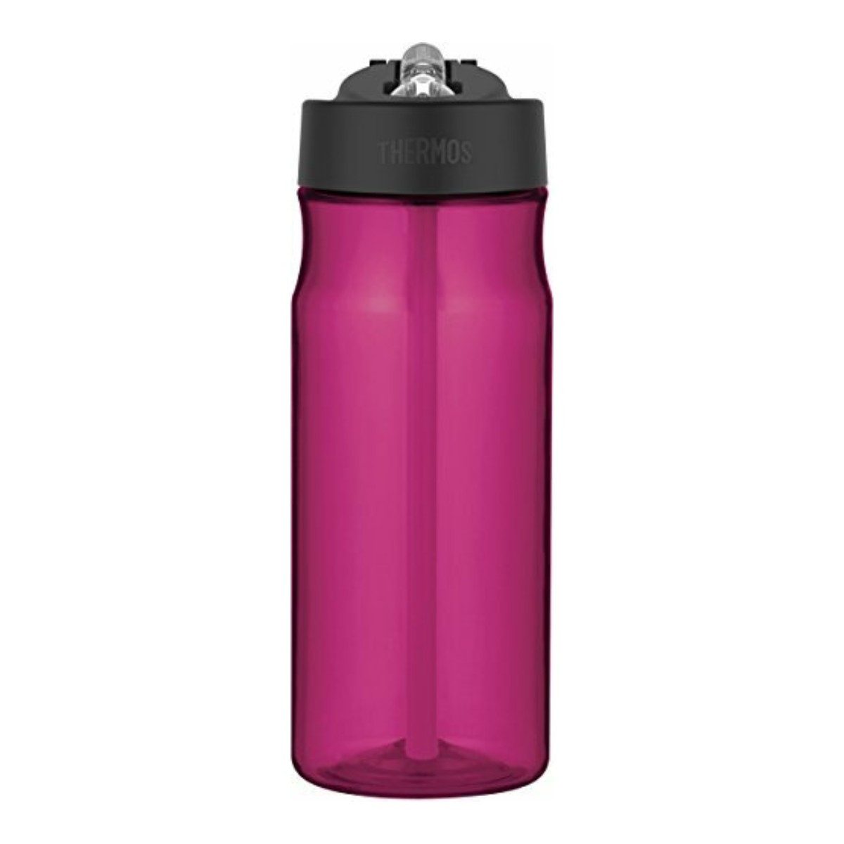 THERMOS Trinkflasche THERMOS Trinkflasche Kinder 530 ml mit Flip-Up Trinkhalm Magenta, 530ml BPA frei für