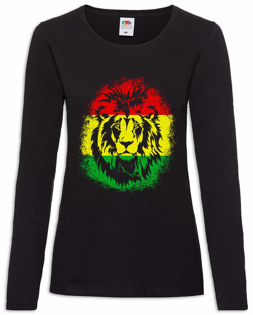 Langarmshirt Zion Lion II Damen Langarmshirt Löwe Reggae Music Musik Marley Irie